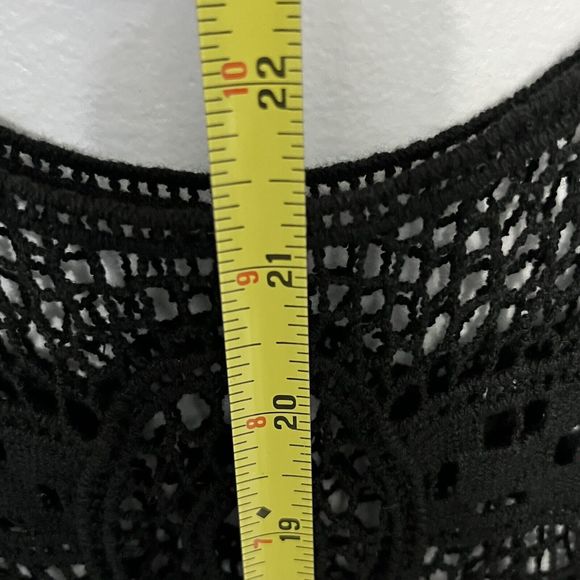 Speechless Womens Tank Top Sleeveless Crochet Purple Black Boho Print Large VGC - Picture 9 of 9